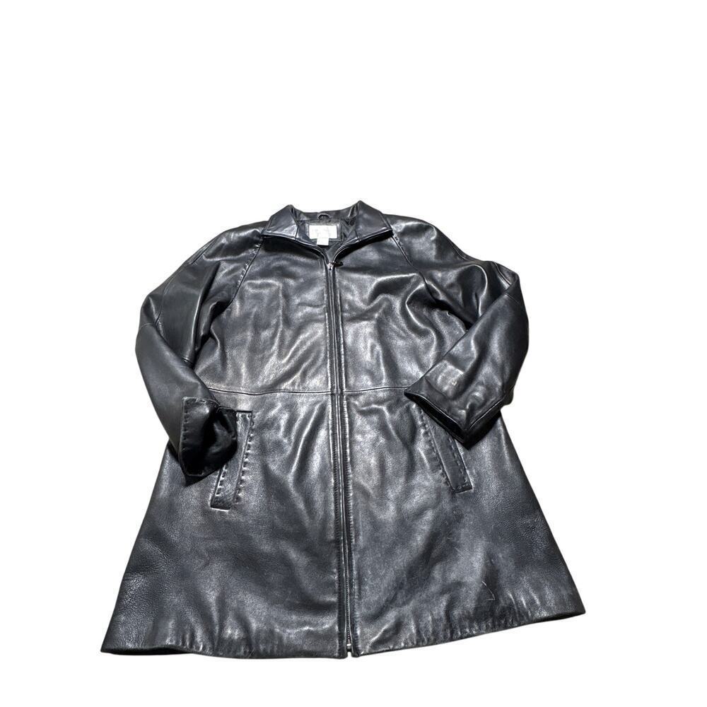 Worthington Black Lambskin Leather Jacket L - Picture 6 of 8